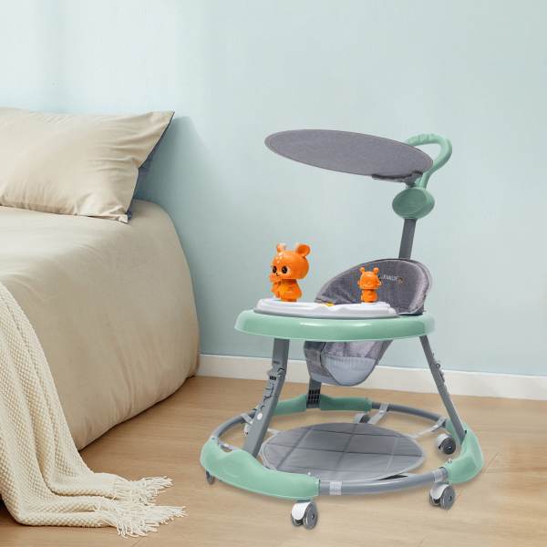 Upgrade Baby Walker Stroller Play Activity Music Kids Ride On Toy Car Adjustable green