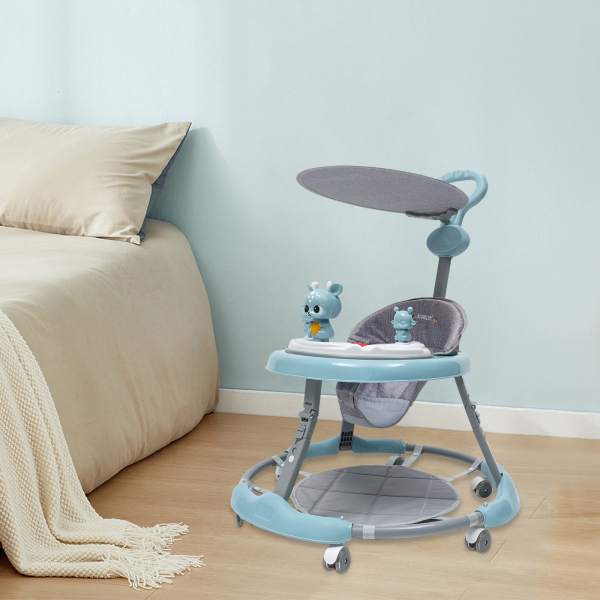 Upgrade Baby Walker Stroller Play Activity Music Kids Ride On Toy Car Adjustable blue Upgrade Baby Walker Stroller Play Activity Music Kids Ride On Toy Car Adjustable blue