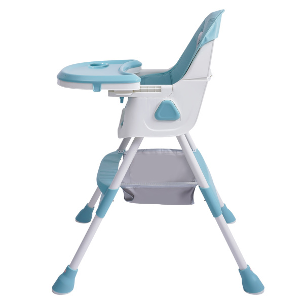 Baby High Chair, 2-in-1 High Chair for Babies and Toddlers with Footrest, Removable Double Tray,(Green)