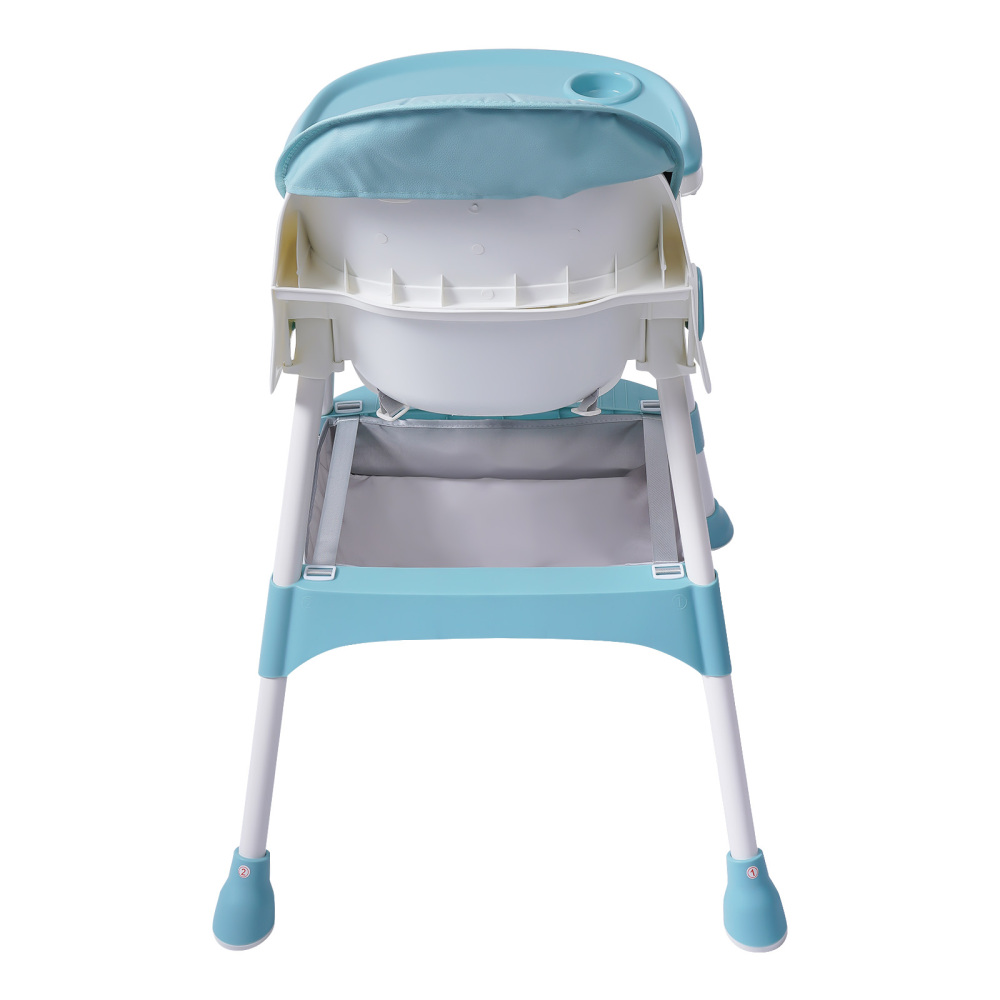 Baby High Chair, 2-in-1 High Chair for Babies and Toddlers with Footrest, Removable Double Tray,(Green)