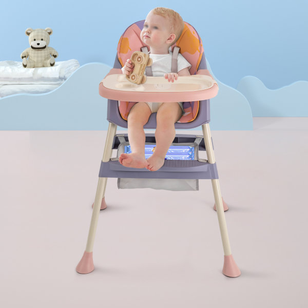 High Chair Toddler Eating Feeding Table Booster Seat-pink High Chair Toddler Eating Feeding Table Booster Seat-pink