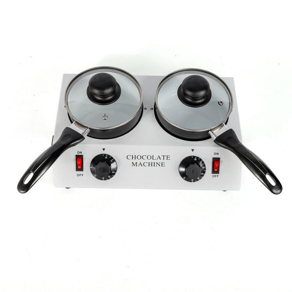 Double Melting Pot Chocolate Electric Fondue Chocolate Melter Furnace Machine