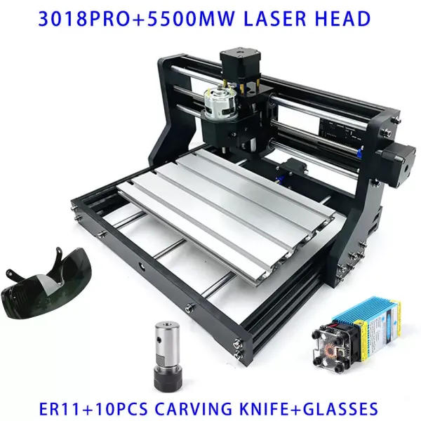 2IN1 USB CNC 3018 Pro CNC Router Kit 5500mW MAX Laser Engraver Engraving Machine 2IN1 USB CNC 3018 Pro CNC Router Kit 5500mW MAX Laser Engraver Engraving Machine