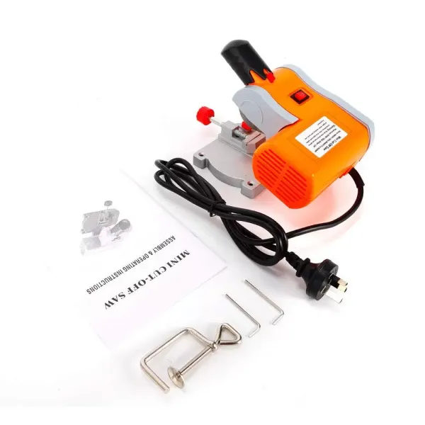 Mini Bench Cut-off Saw Set DIY Saw Cutting Tool Cutter Adjustable 45°220V AC Steel Blade Cutting Metal Wood Plastic with Miter Gauge