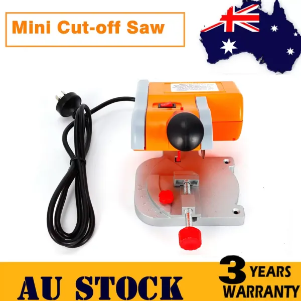 Mini Bench Cut-off Saw Set DIY Saw Cutting Tool Cutter Adjustable 45°220V AC Steel Blade Cutting Metal Wood Plastic with Miter Gauge