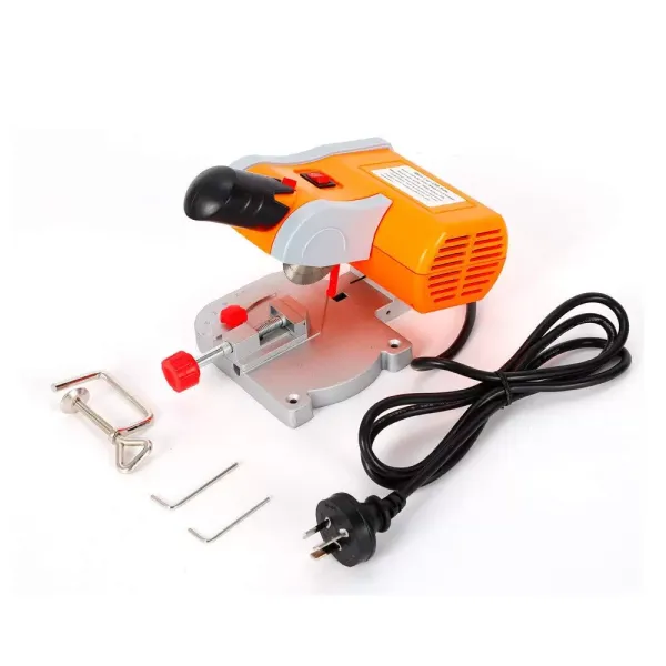 Mini Bench Cut-off Saw Set DIY Saw Cutting Tool Cutter Adjustable 45°220V AC Steel Blade Cutting Metal Wood Plastic with Miter Gauge