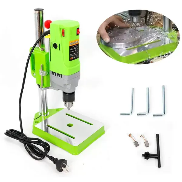 Mini Electric Bench Drill Press Stand Mini Portable Press Workbench Wood Drilling Machine Iron Wood