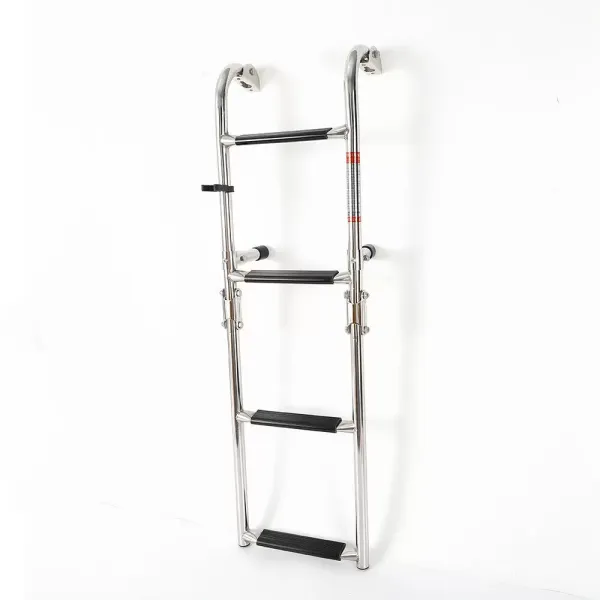 4 Steps Boat Ladder Telescoping Folding Swim Inboard Marine Stainless Steel Foldable 4 Steps Boat Ladder Telescoping Folding Swim Inboard Marine Stainless Steel Foldable