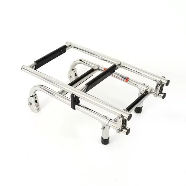 4 Steps Boat Ladder Telescoping Folding Swim Inboard Marine Stainless Steel Foldable