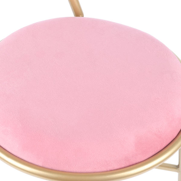 Deep Pink & Gold A-Style Butterfly Chair, Vanity Stool, Comfortable Seating - 165.35 lbs Capacity Deep Pink & Gold A-Style Butterfly Chair, Vanity Stool, Comfortable Seating - 165.35 lbs Capacity