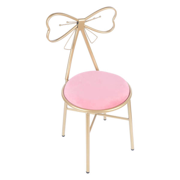 Deep Pink & Gold A-Style Butterfly Chair, Vanity Stool, Comfortable Seating - 165.35 lbs Capacity