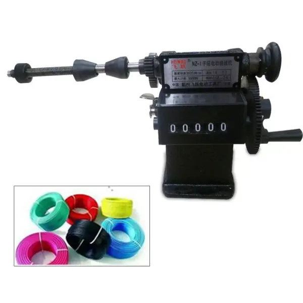 Winding Machine Manual Coil Winding Machine Winder Coiler Range 0-99999 Round Manual Hand Dualpurpose Coil Counting and Winding Machine