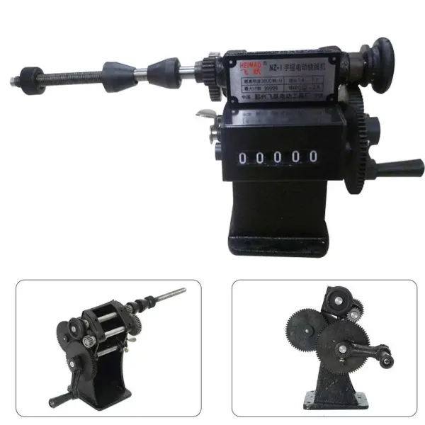 Winding Machine Manual Coil Winding Machine Winder Coiler Range 0-99999 Round Manual Hand Dualpurpose Coil Counting and Winding Machine