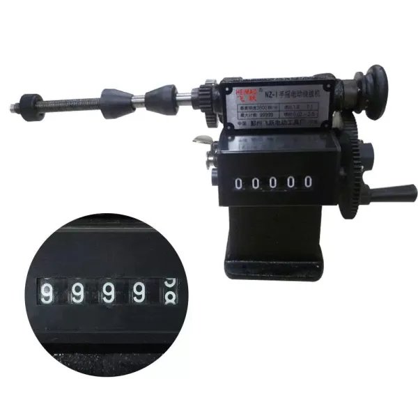 Winding Machine Manual Coil Winding Machine Winder Coiler Range 0-99999 Round Manual Hand Dualpurpose Coil Counting and Winding Machine