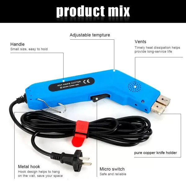 Electric Hot Heating Knife Cutter Tool Sponge Foam Wire Rope Cutting 250W AU