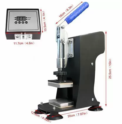 Portable 2x3" Heat Press Machine Solventless Oil Extraction Dual Heat Plate