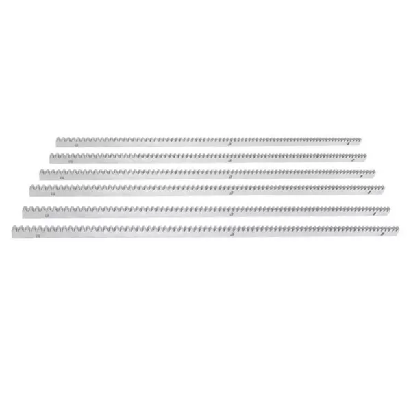 6 Pieces Electric Slide Gate Opener Rail Racks Heavy Duty Waterproof Tracks Metal-Reinforced Gear Racks