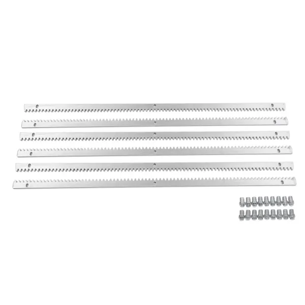 6 Pieces Electric Slide Gate Opener Rail Racks Heavy Duty Waterproof Tracks Metal-Reinforced Gear Racks