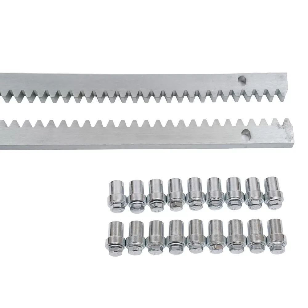 6 Pieces Electric Slide Gate Opener Rail Racks Heavy Duty Waterproof Tracks Metal-Reinforced Gear Racks