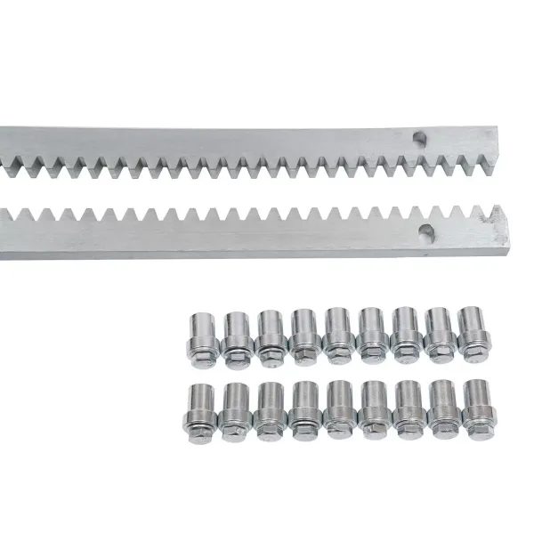 6 Pieces Electric Slide Gate Opener Rail Racks Heavy Duty Waterproof Tracks Metal-Reinforced Gear Racks