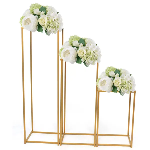 3Pcs Wedding Flower Stand Metal Iron Prop Party Display Decoration Reusable Stand High-temperature Baking Paint for Wedding Decoration Window Display