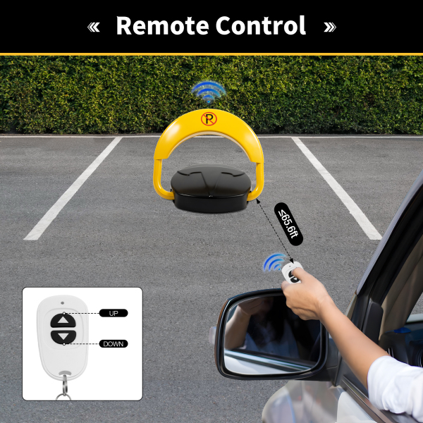 Remote Control Car Parking Latch Space Saver Lock Barrier Warning Sign Keys 180 ° Rotating Rocker Arm