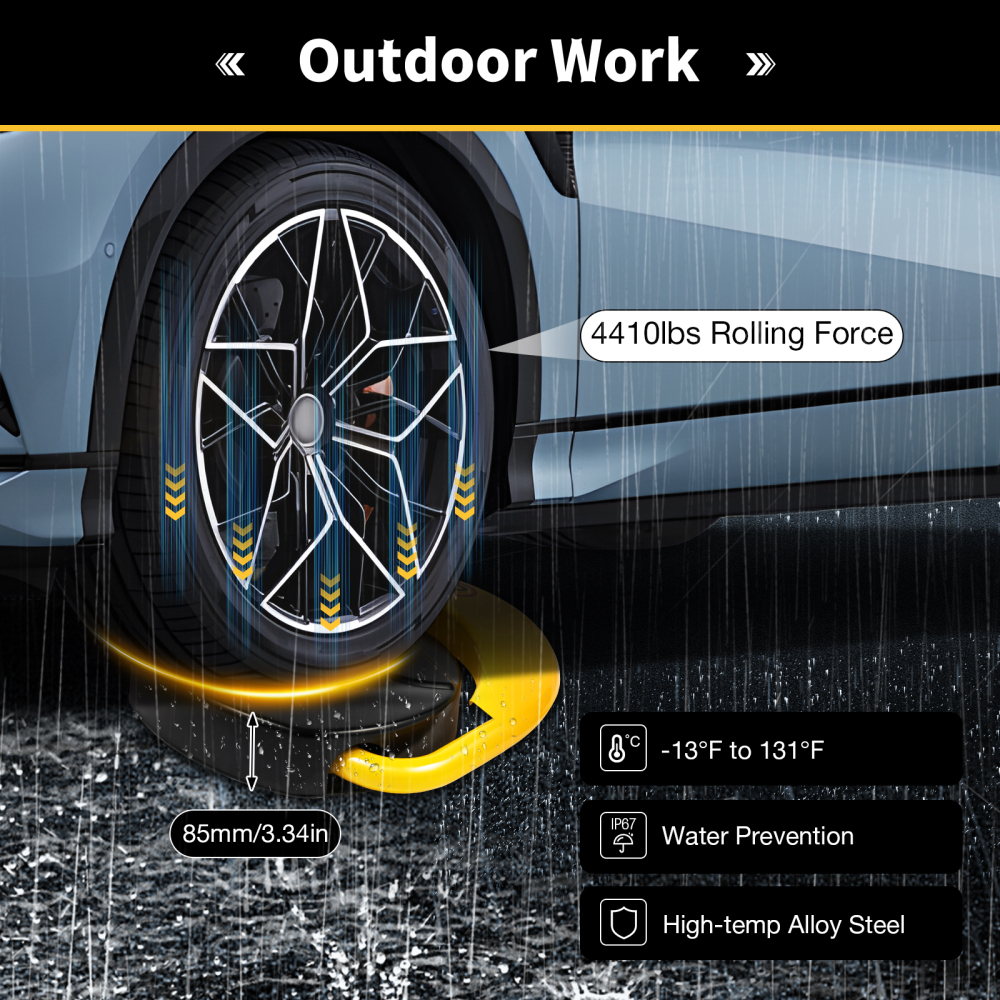Remote Control Car Parking Latch Space Saver Lock Barrier Warning Sign Keys 180 ° Rotating Rocker Arm