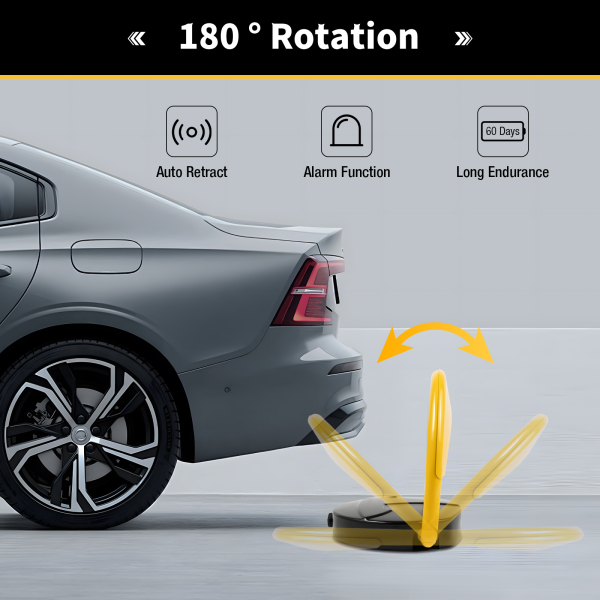 Remote Control Car Parking Latch Space Saver Lock Barrier Warning Sign Keys 180 ° Rotating Rocker Arm