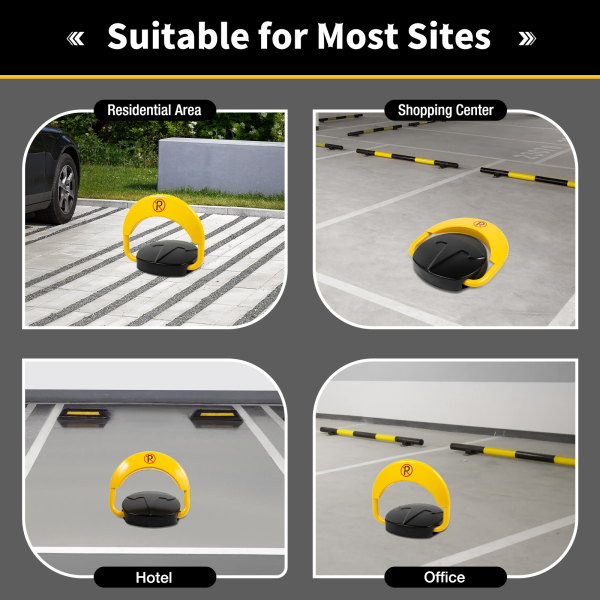 Remote Control Car Parking Latch Space Saver Lock Barrier Warning Sign Keys 180 ° Rotating Rocker Arm