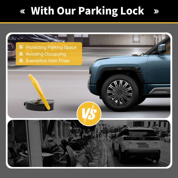Remote Control Car Parking Latch Space Saver Lock Barrier Warning Sign Keys 180 ° Rotating Rocker Arm