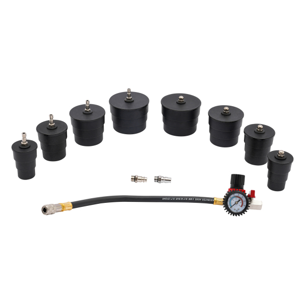 9 Pcs Turbo System Leakage Tester Turbocharger Air Pressure Boost Leak Test Kit Wide Adaptability with Long Hose Pressure Release Valve