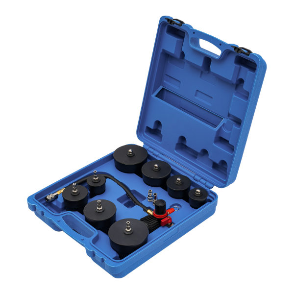 9 Pcs Turbo System Leakage Tester Turbocharger Air Pressure Boost Leak Test Kit Wide Adaptability with Long Hose Pressure Release Valve