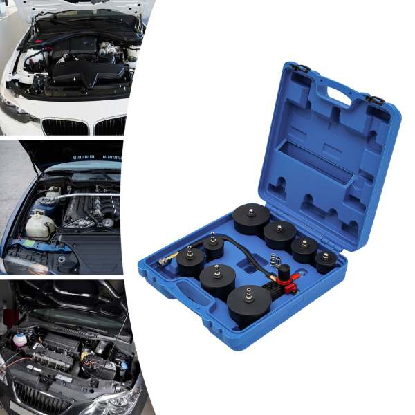 9 Pcs Turbo System Leakage Tester Turbocharger Air Pressure Boost Leak Test Kit Wide Adaptability with Long Hose Pressure Release Valve 9 Pcs Turbo System Leakage Tester Turbocharger Air Pressure Boost Leak Test Kit Wide Adaptability with Long Hose Pressure Release Valve