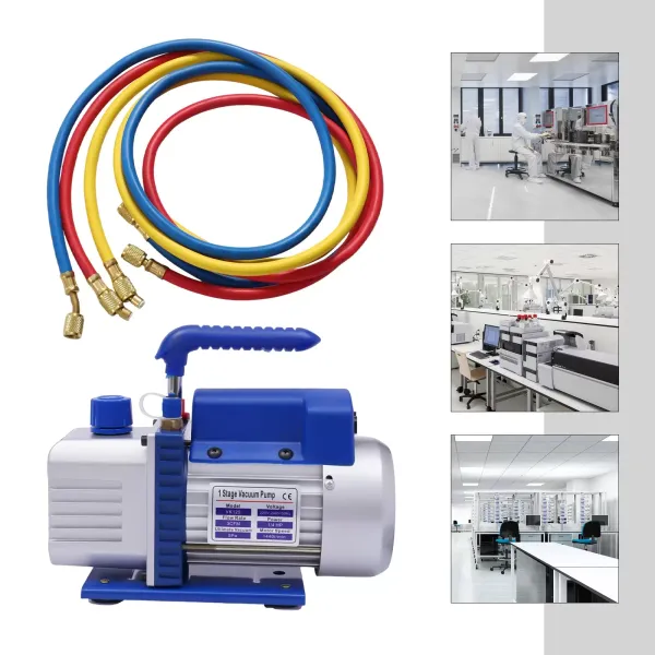 For R134a AC Manifold Gauge A/C Refrigeration Kit Tools 1/4 HP 3CFM Vacuum Pump For R134a AC Manifold Gauge A/C Refrigeration Kit Tools 1/4 HP 3CFM Vacuum Pump