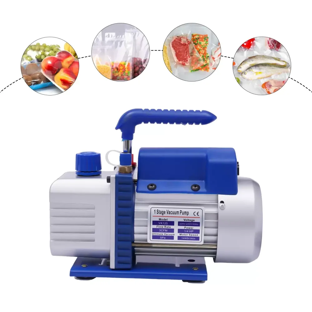 For R134a AC Manifold Gauge A/C Refrigeration Kit Tools 1/4 HP 3CFM Vacuum Pump