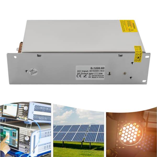 Transformer DC 60V 20A 1200W Switch Power Supply 220V AC to DC Power Supply 60Volt Industrial Adapter LED Sensors System Lamp