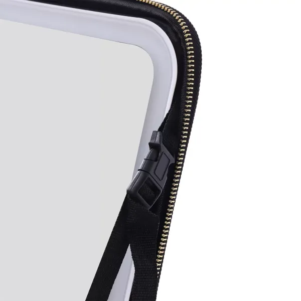 Makeup Train Case with Large Lighted Mirror 3 Color Scenarios Adjustable Brightness Large Cosmetic Organizer Storage Adjustable Dividers Black Makeup Train Case with Large Lighted Mirror 3 Color Scenarios Adjustable Brightness Large Cosmetic Organizer Storage Adjustable Dividers Black