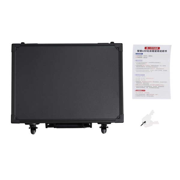 Makeup Train Case - Cosmetic Organizer Box Makeup Case with Lights and Mirror