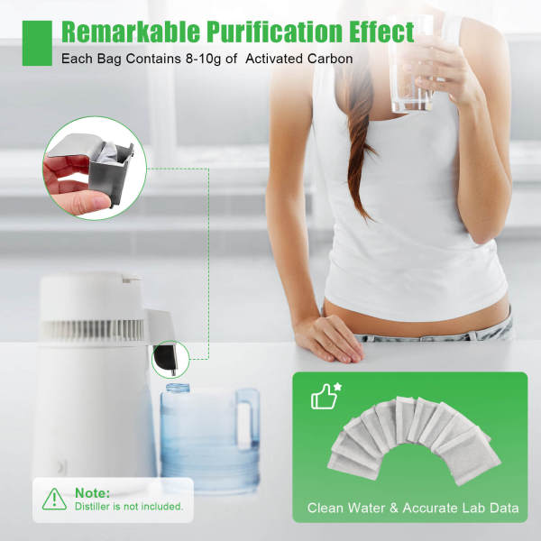 20-Pack Coconut Shell Activated Carbon Filters, Water & Air Purifier - Food-Grade Packaging, 8 - 10g Each 20-Pack Coconut Shell Activated Carbon Filters, Water & Air Purifier - Food-Grade Packaging, 8 - 10g Each