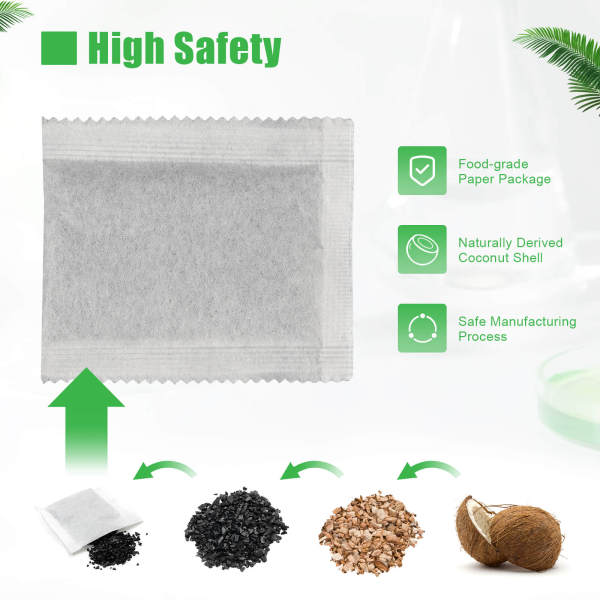 20-Pack Coconut Shell Activated Carbon Filters, Water & Air Purifier - Food-Grade Packaging, 8 - 10g Each 20-Pack Coconut Shell Activated Carbon Filters, Water & Air Purifier - Food-Grade Packaging, 8 - 10g Each