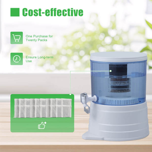 20-Pack Coconut Shell Activated Carbon Filters, Water & Air Purifier - Food-Grade Packaging, 8 - 10g Each 20-Pack Coconut Shell Activated Carbon Filters, Water & Air Purifier - Food-Grade Packaging, 8 - 10g Each