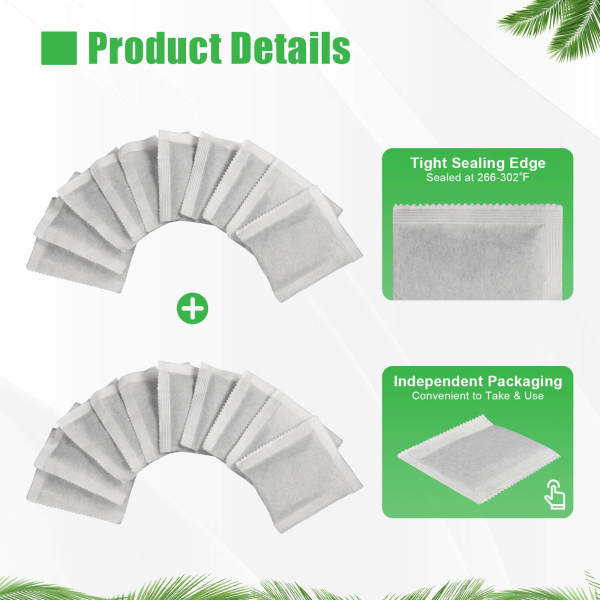 20-Pack Coconut Shell Activated Carbon Filters, Water & Air Purifier - Food-Grade Packaging, 8 - 10g Each 20-Pack Coconut Shell Activated Carbon Filters, Water & Air Purifier - Food-Grade Packaging, 8 - 10g Each