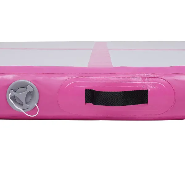 100*100CM Inflatable Air Track Mat Gymnastics Tumbling Exercise Yoga Mat w/ Air Pump (Pink)