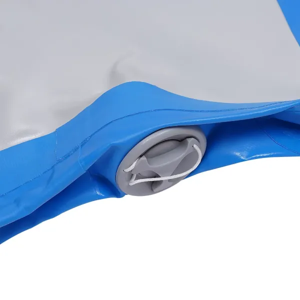 100*100cm Air Track Mat Gymnastics Tumbling Exercise Inflatable Mat with Pump（Blue）