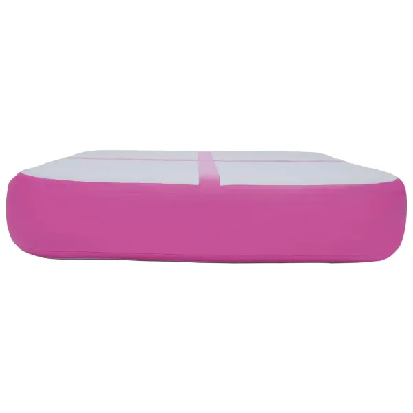 Inflatable Air Track Air Mat Yoga Gymnastics Balance Training Flooring+Electric Pump Pink