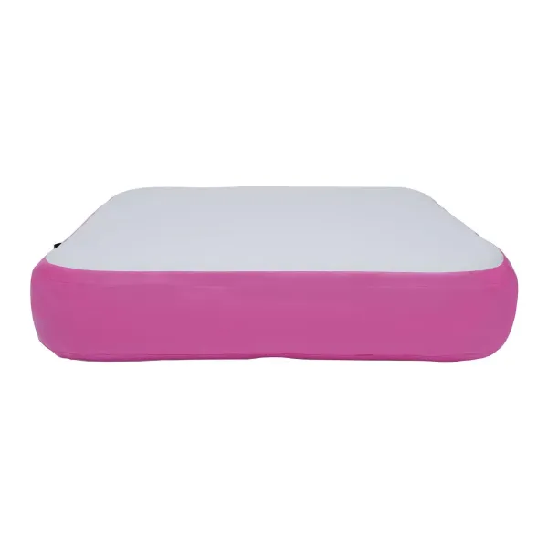 Inflatable Air Track Air Mat Yoga Gymnastics Balance Training Flooring+Electric Pump Pink