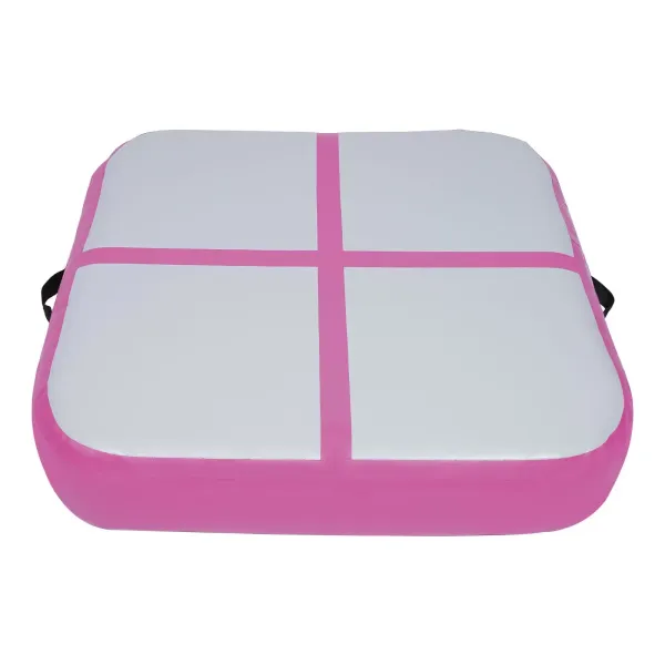 Inflatable Air Track Air Mat Yoga Gymnastics Balance Training Flooring+Electric Pump Pink