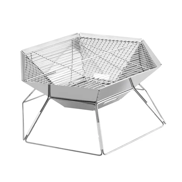 2-in-1 Foldable Fire Pit Garden Heater Barbecue BBQ Grill Stove Camping Charcoal