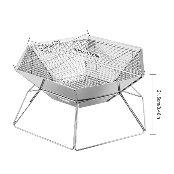 2-in-1 Foldable Fire Pit Garden Heater Barbecue BBQ Grill Stove Camping Charcoal 2-in-1 Foldable Fire Pit Garden Heater Barbecue BBQ Grill Stove Camping Charcoal