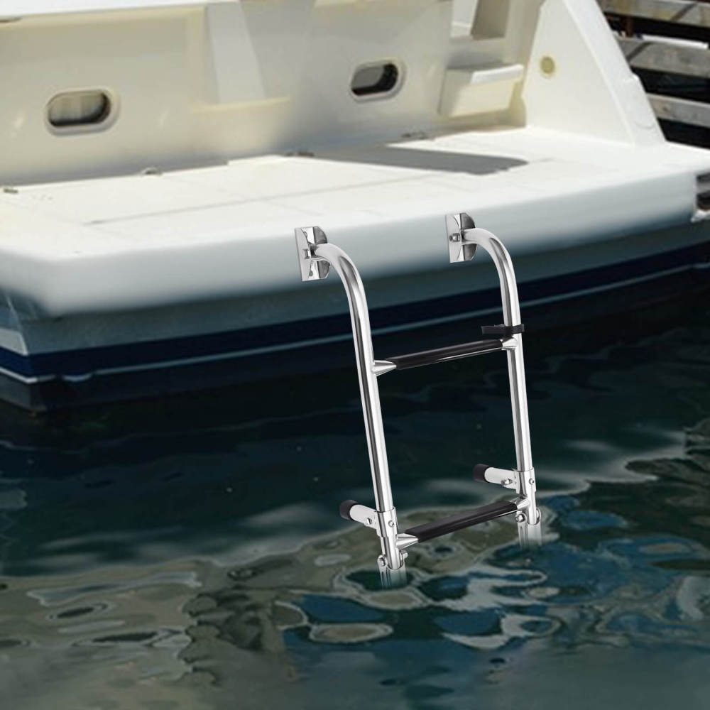 Folding Step Ladder, Folding Marine Boat Drop Ladder, Folding Ladder for Boat Yacht